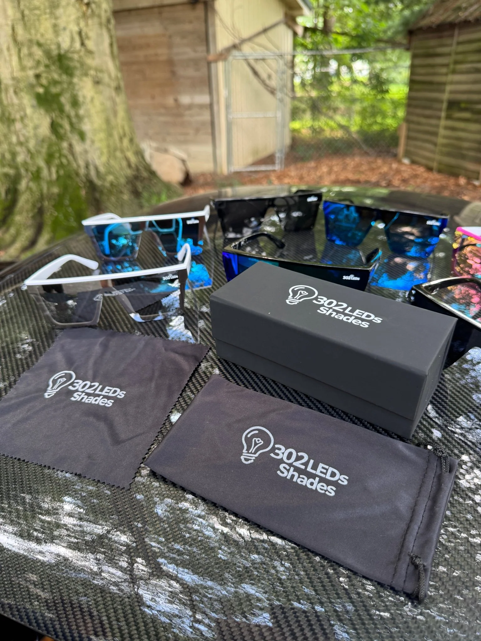 302 LEDS hoodie and hat at a night meet